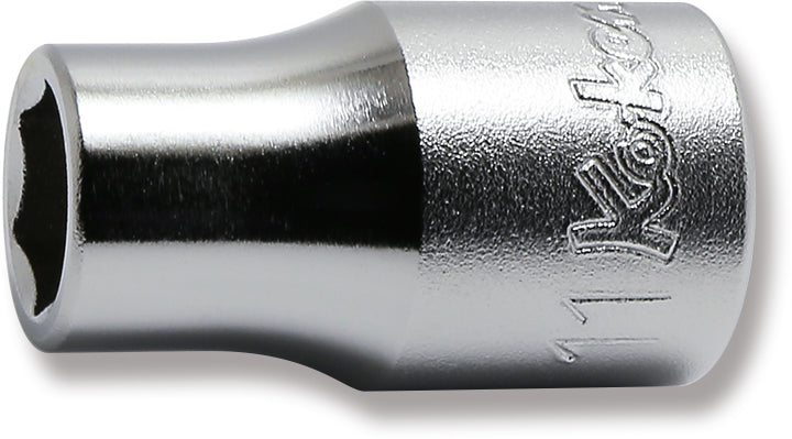 1/2 Sq. Dr. Chrome 6 Point Metric Socket  11mm