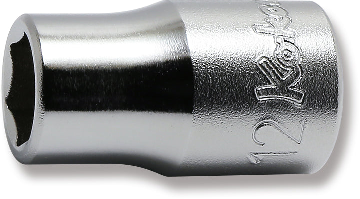 1/2 Sq. Dr. Chrome 6 Point Metric Socket  12mm