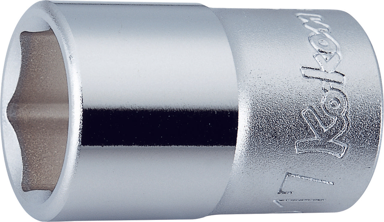 1/2 Sq. Dr. Chrome 6 Point Metric Socket  19mm