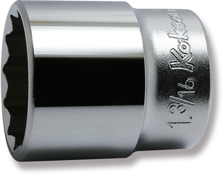 Douille chromée SAE 12 pans 1/2" 