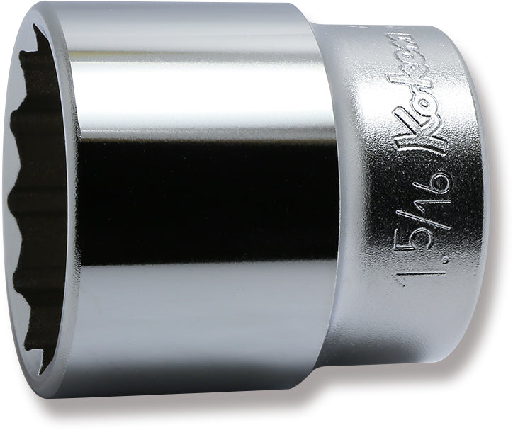 Douille chromée SAE 12 pans 1/2" 