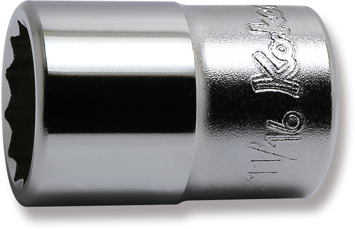 1/2 Sq. Dr. Chrome SAE 12 Point Socket  11/16"