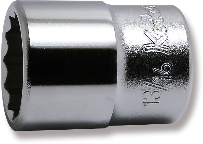 1/2 Sq. Dr. Chrome SAE 12 Point Socket  13/16"