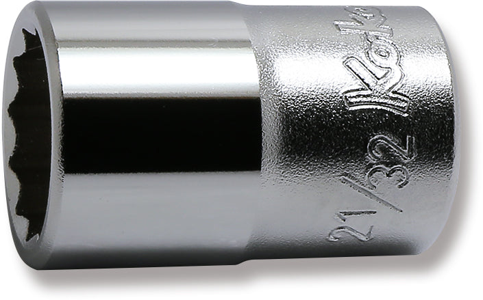 Douille chromée SAE 12 pans 1/2" 