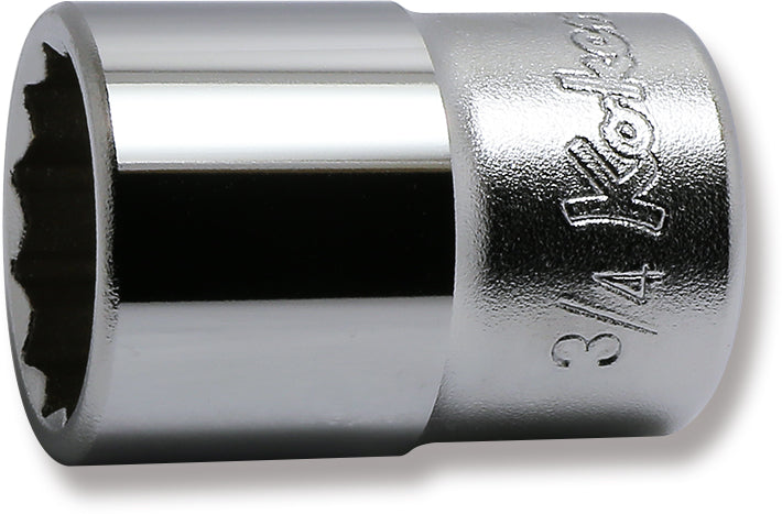 1/2 Sq. Dr. Chrome SAE 12 Point Socket  3/4"