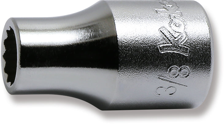 1/2 Sq. Dr. Chrome SAE 12 Point Socket  3/8"