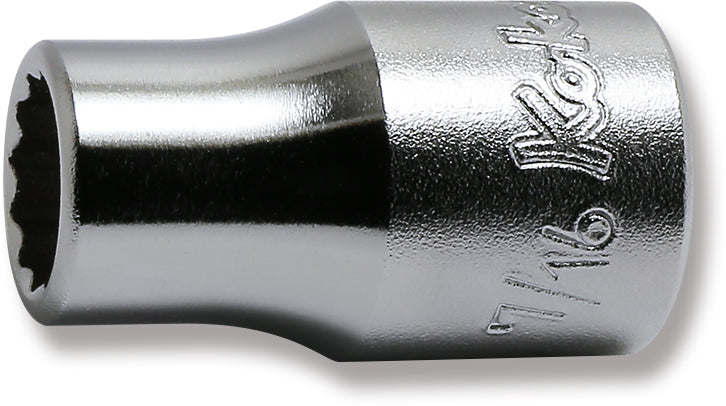 1/2 Sq. Dr. Chrome SAE 12 Point Socket  7/16"