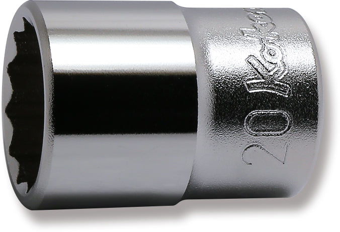 1/2 Sq. Dr. Chrome Metric 12 Point Socket  20mm
