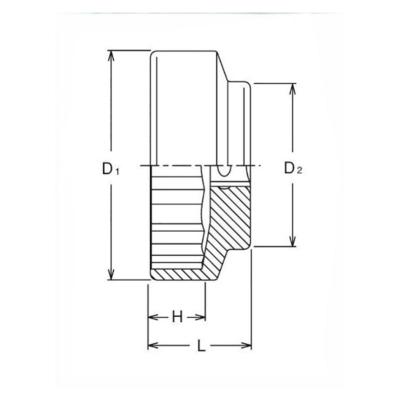 Douille carrée 1/2 pouce, 55 mm, 12 pans, longueur 31 mm, pour écrou de roue arrière de moto 
