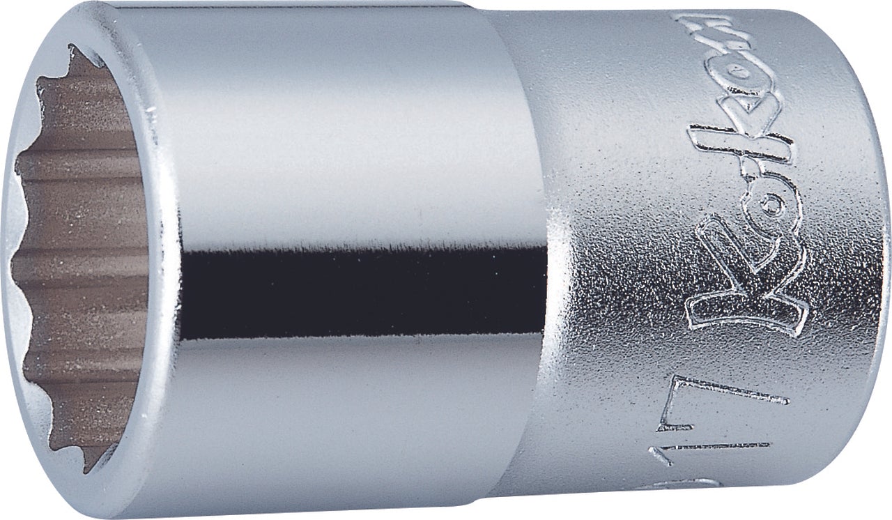 1/2 Sq. Dr. Chrome Metric 12 Point Socket  15mm