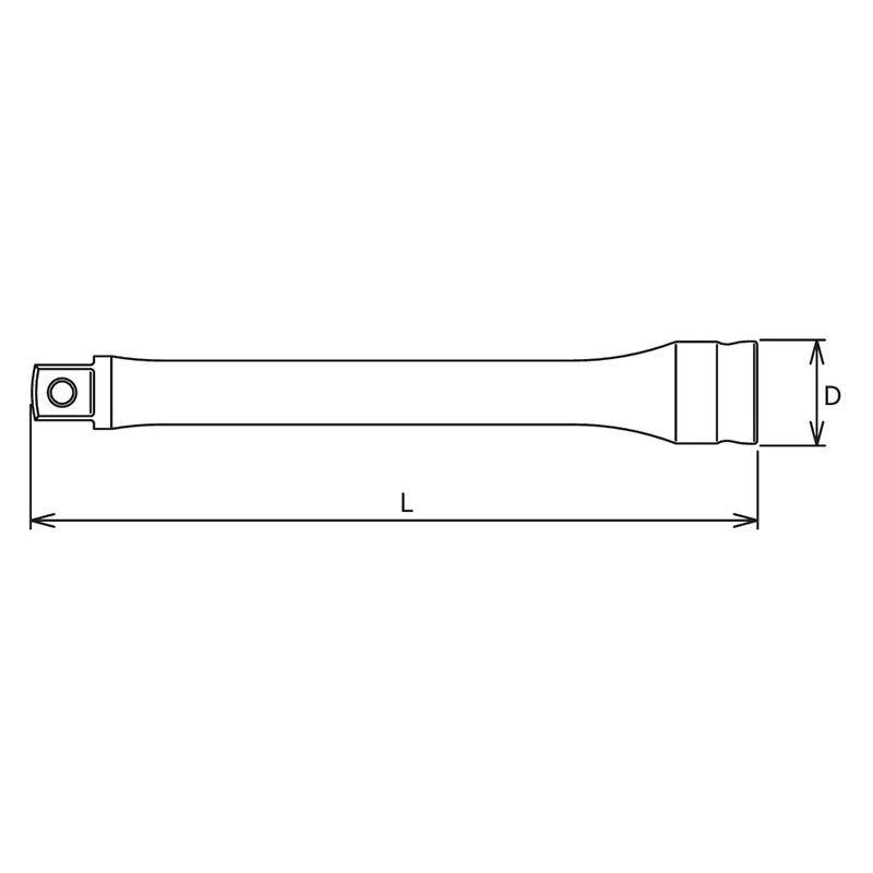 1/2 Sq. Dr. Extension Bar  1/2 Square Length 250mm Z-series