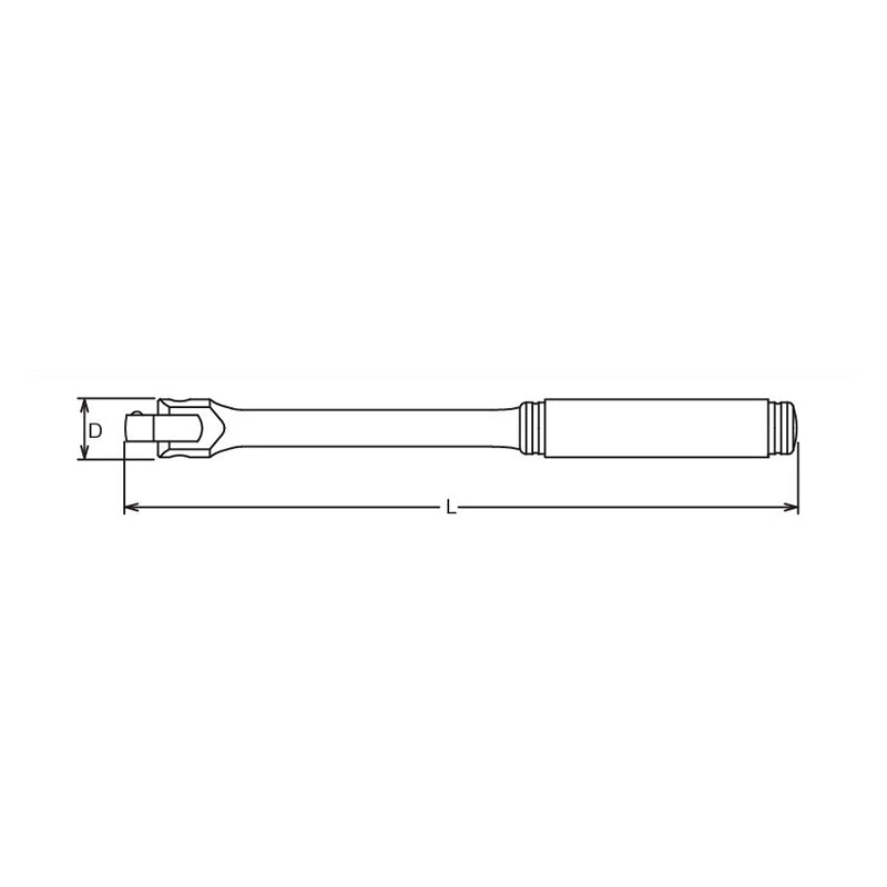 1/2 Sq. Dr. Hinge Handle    Length 380mm  Plastic Handle