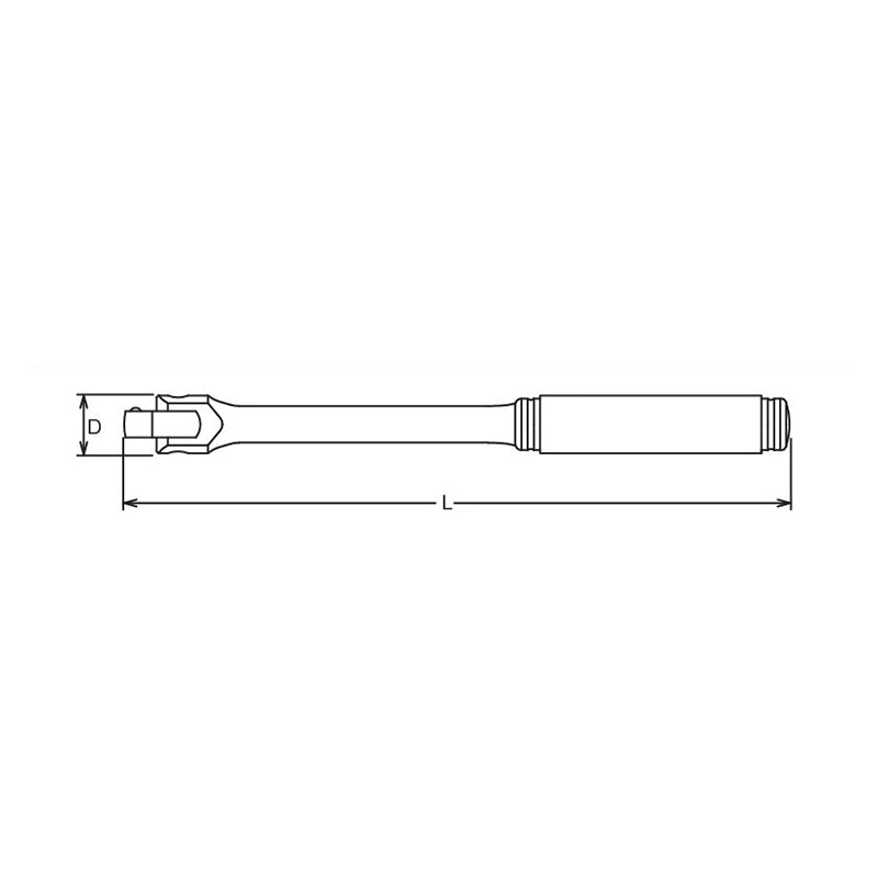 1/2 Sq. Dr. Hinge Handle    Length 450mm  Plastic Handle