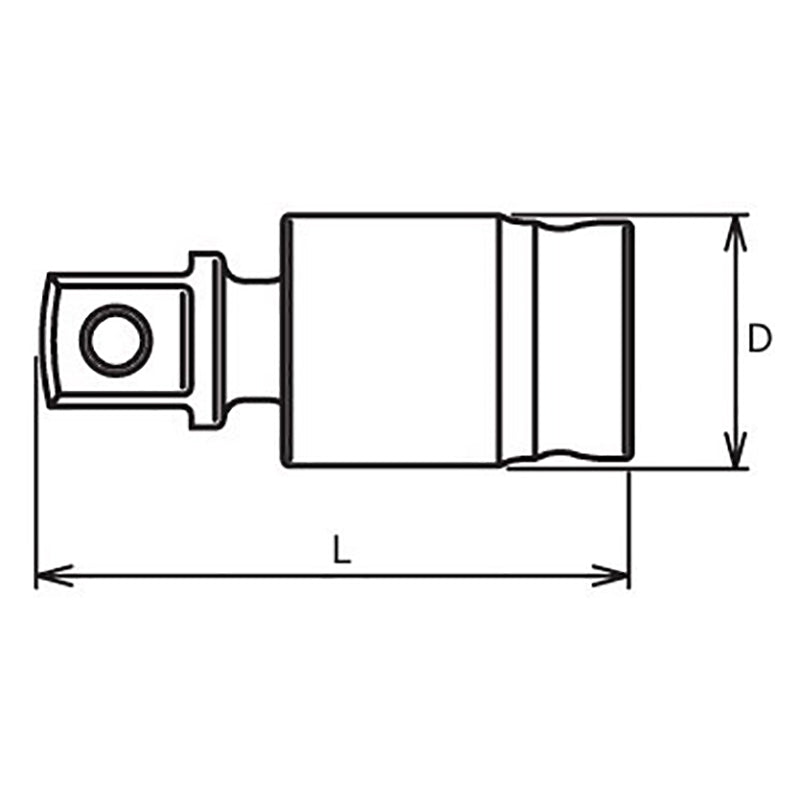 1/2 Sq. Dr. Universal Joint  1/2 Square Length 55.8mm Z-series