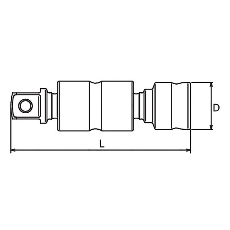 1/2 Sq. Dr. Universal Double Joint  1/2 Square Length 87.2mm Z-series