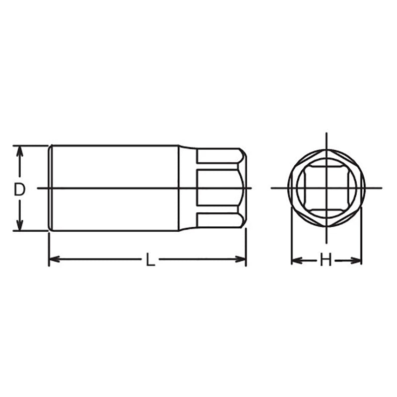 3/4 Sq. Dr. Stud puller  18mm 36mm Hex Length 100mm