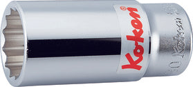 Douille carrée 3/4" 1 1/2" 12 pans, longueur 90 mm 