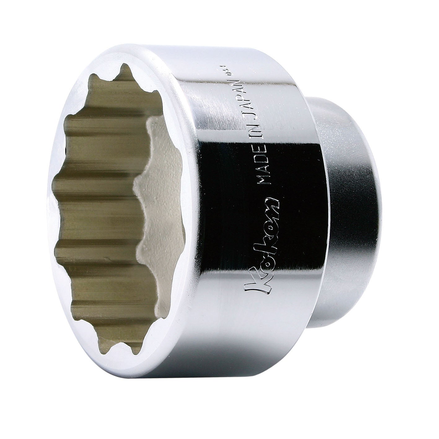 Douille carrée 3/4" (2 3/16") à 12 pans, longueur 52 mm, pour écrou de roue arrière de moto 
