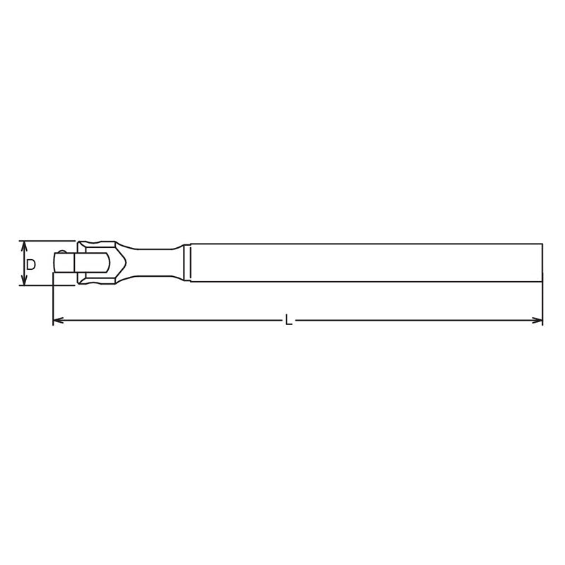 Poignée de charnière 3/4 Sq. Dr. Longueur 200 mm 