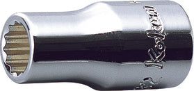 Douille carrée 1/4" 1/2" 12 pans 22 mm Aérospatiale