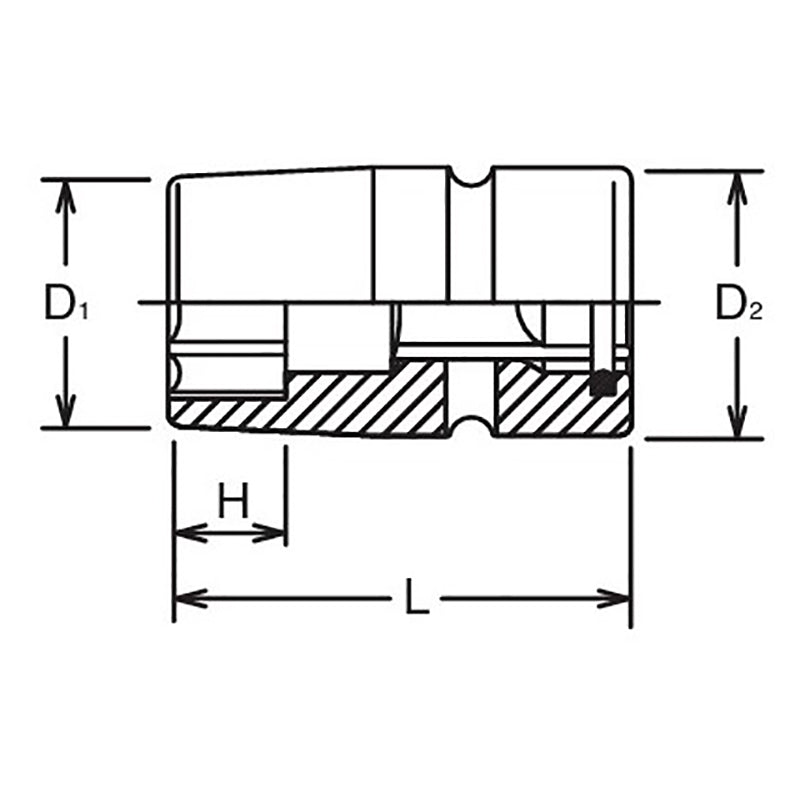 3/4 Sq. Dr. Socket  32mm 6 point 70mm Sleeve Drive