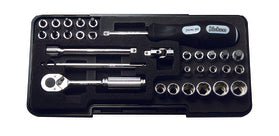 1/4 Sq. Dr. Socket set   6 point  Plastic Case 31 pieces