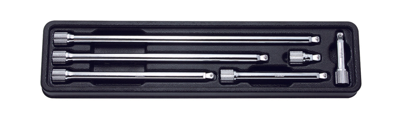 1/4 Sq. Dr. Wobble-Fix Extension Bar Set  28-250mm ABS Tray   6 pieces