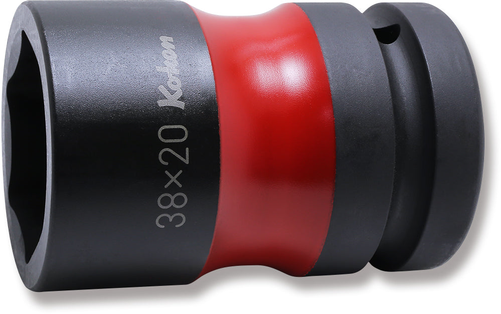 1 Sq. Dr. Rear Wheel Nut Socket  38 x 20mm Hex x Square 83mm Color coded