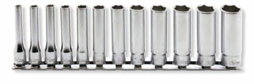 Jeu de douilles carrées 1/4" (4-14 mm, 6 pans, 12 pièces)