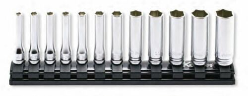 Coffret de douilles carrées 1/4" (4-14 mm), 6 pans, série Z, 12 pièces 