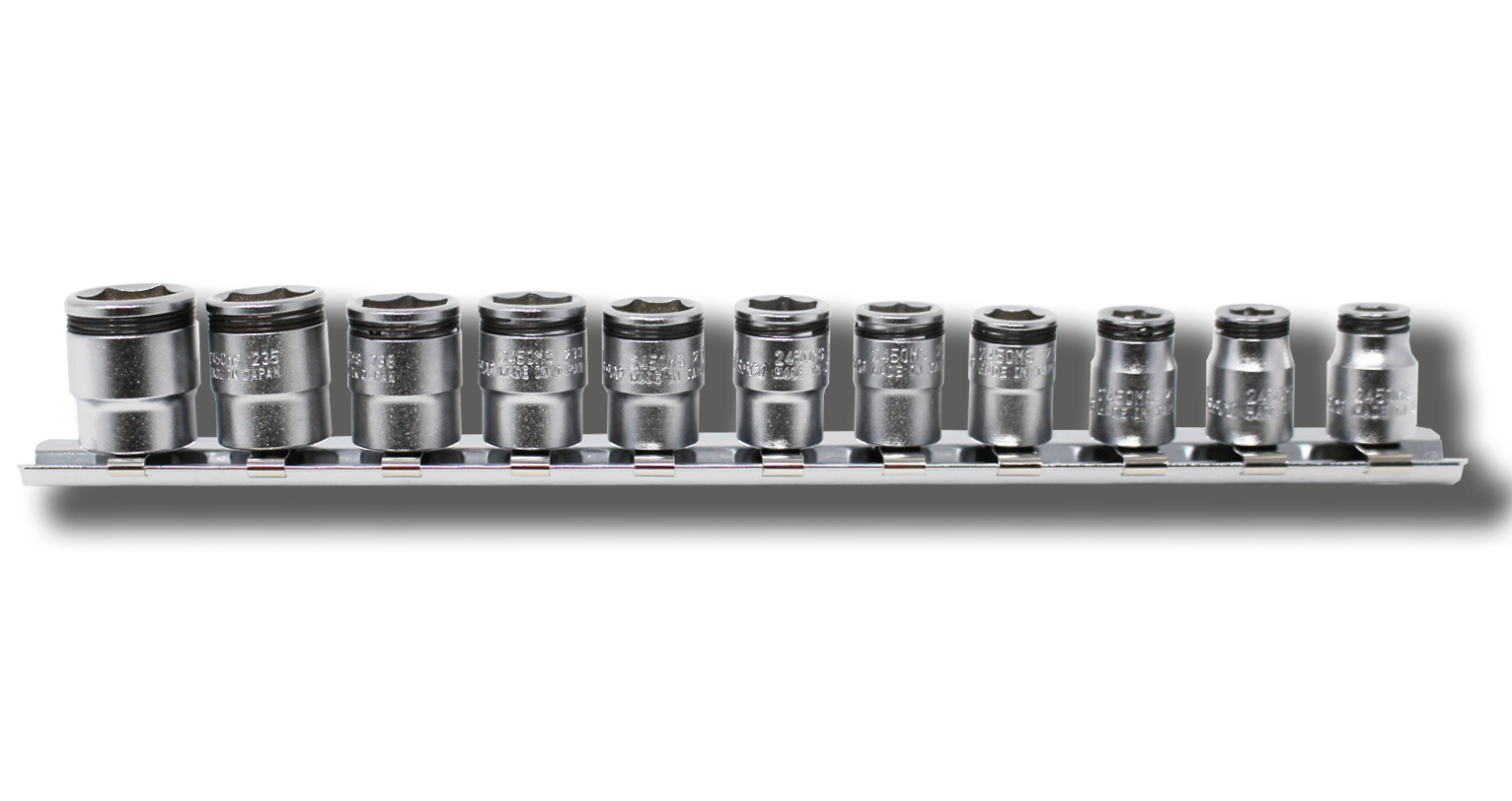 1/4 Sq. Dr. Short NUT GRIP® Socket Set,  5-14mm  -  11 pieces - RS2450MS/11