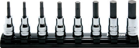 8 Piece 3/8 Sq. Dr. 75mm Z-Series Hex Bit Socket set  3-12mm