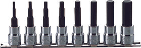 8 Piece 3/8 Sq. Dr. 62mm Hex Bit Socket set  3mm-12mm