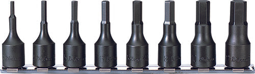 Jeu de 8 douilles à impact SAE hexagonales 3/8" à 1/8" 