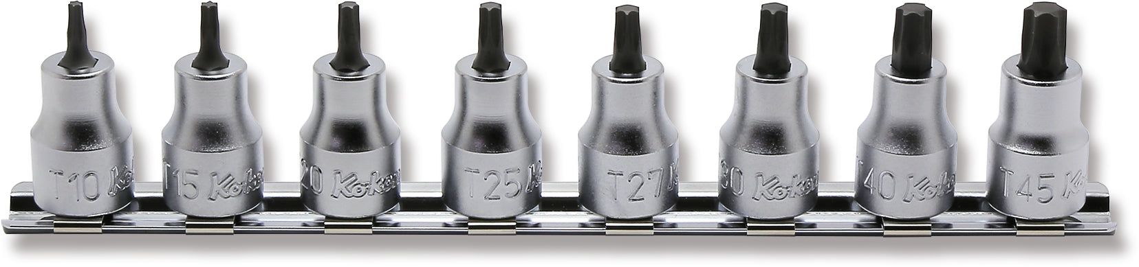 Jeu de 8 douilles TORX® 3/8" (T10-T45)