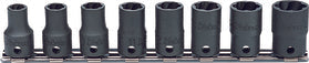 Jeu de 8 clés à douille carrées 3/8" (8-16 mm, 200 mm)