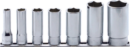 7 Piece 3/8 Sq. Dr. Whitworth 6-Point Deep SAE Socket set 1/8-1/2