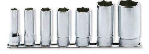 Coffret de douilles carrées 3/8" Whitworth 1/8-1/2" 12 pans 200 mm, 7 pièces 