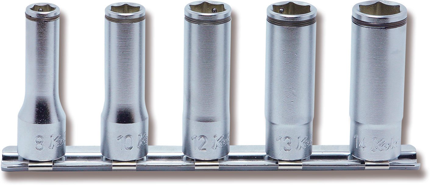 Jeu de douilles profondes NUT GRIP® 3/8" (8-14 mm) - 5 pièces 