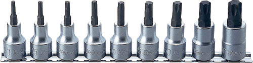 Jeu de 9 douilles TORX® 1/2" (T20-T60) 