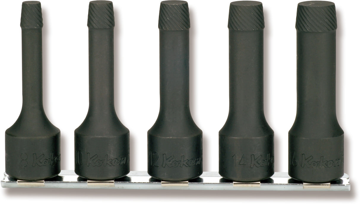 5 piece 1/2 Sq. Dr. 75mm Bolt Twister Socket Set  8mm-16mm