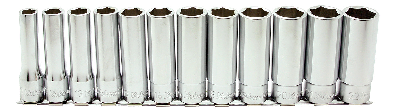10 piece 1/2 Sq. Dr. 12 Point Deep Metric Socket Set