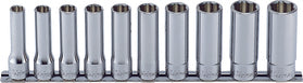 10 piece 1/2 Sq. Dr. Surface Drive, Deep, Metric, 6 Point Socket Set