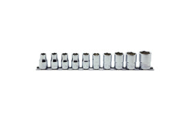 10 Piece 1/2 Sq. Dr. Surface Drive, 6-Point, Metric, Chrome Socket Set