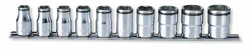Jeu de douilles carrées 1/2" (10-22 mm) avec pince à écrous de 300 mm (10 pièces) 